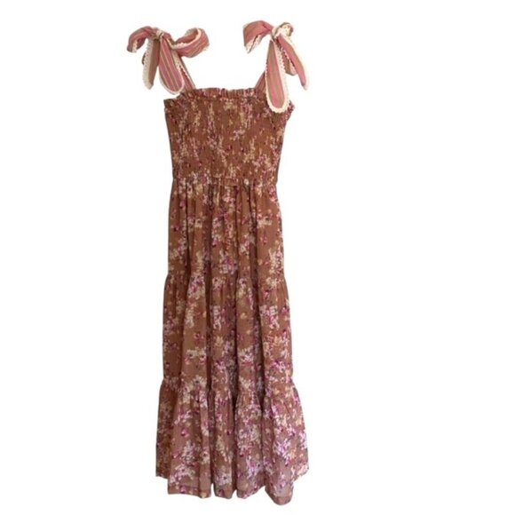 Davi & Dani The Gardenia Maxi Dress in Latte Pink Small - Picture 4 of 5